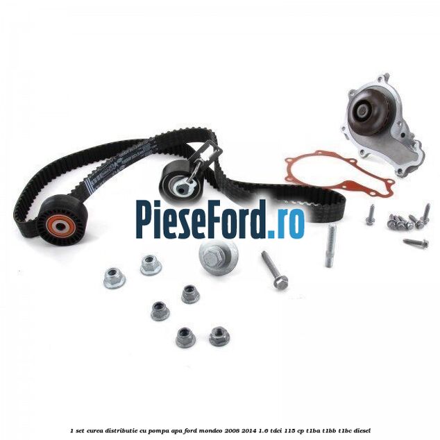 1 Set curea distributie cu pompa apa Ford Mondeo 2008-2014 1.6 TDCi 115 cp T1BA, T1BB, T1BC diesel
