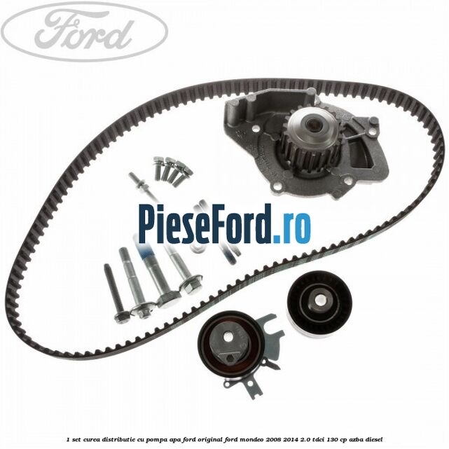 1 Set curea distributie cu pompa apa Ford original Ford Mondeo 2008-2014 2.0 TDCi 130 cp 1 Set curea distributie cu pompa apa Ford original Ford Mondeo 2008-2014 2.0 TDCi 130 cp AZBA diesel