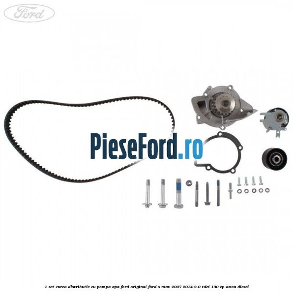 1 Set curea distributie cu pompa apa Ford original Ford S-Max 2007-2014 2.0 TDCi 130 cp 1 Set curea distributie cu pompa apa Ford original Ford S-Max 2007-2014 2.0 TDCi 130 cp AZWA diesel