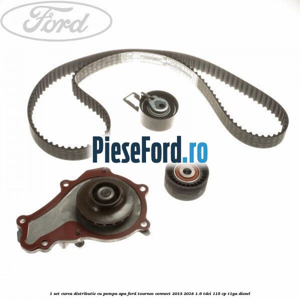 1 Set curea distributie cu pompa apa Ford Tourneo Connect 2013-2018 1.6 TDCi 115 cp T1GA diesel