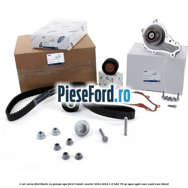 1 Set curea distributie cu pompa apa Ford Transit Courier 2014-2018 1.5 TDCi 75 cp UGCA, UGCB, XUCC, XUCD, XUCE diesel