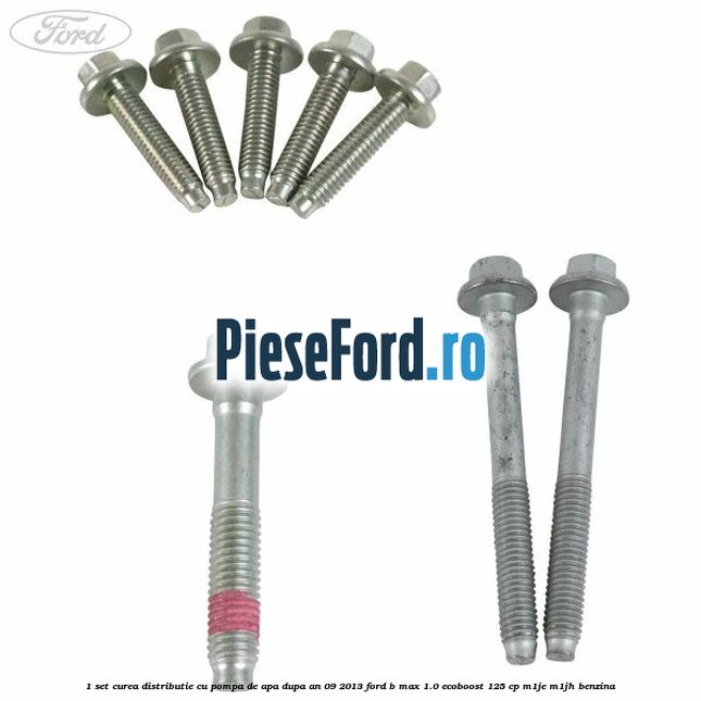 1 Set curea distributie cu pompa de apa dupa an 09/2013 Ford B-Max 1.0 EcoBoost 125 cp M1JE, M1JH benzina