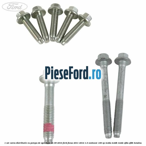 1 Set curea distributie cu pompa de apa dupa an 09/2013 Ford Focus 2011-2014 1.0 EcoBoost 100 cp 1 Set curea distributie cu pompa de apa dupa an 09/2013 Ford Focus 2011-2014 1.0 EcoBoost 100 cp M2DA, M2DB, M2DC, SFDA, SFDB benzina