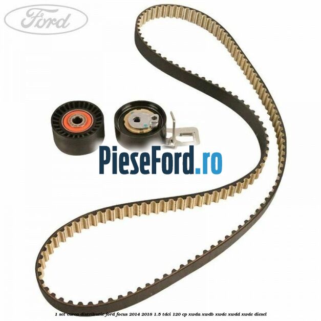 1 Set curea distributie Ford Focus 2014-2018 1.5 TDCi 120 cp XWDA, XWDB, XWDC, XWDD, XWDE diesel