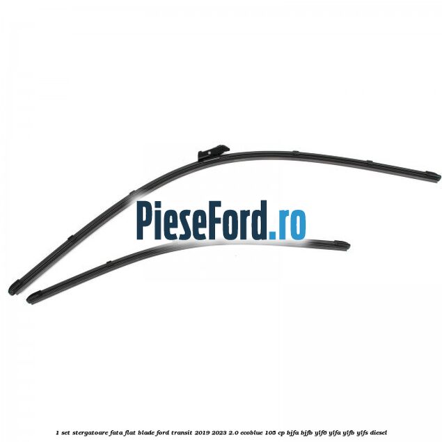 1 Set stergatoare fata flat blade Ford Transit 2019-2023 2.0 EcoBlue 105 cp BJFA, BJFB, YLF6, YLFA, YLFB, YLFS diesel