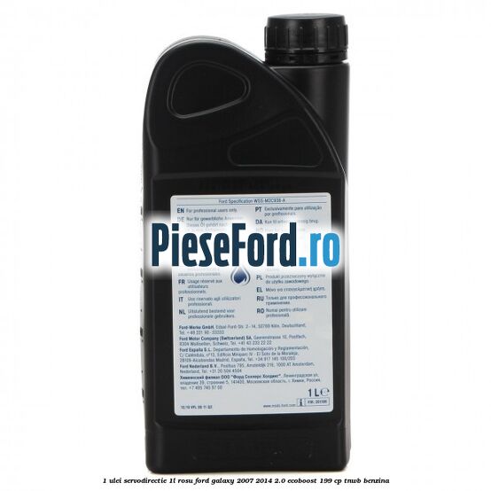 1 Ulei Servodirectie 1L rosu Ford Galaxy 2007-2014 2.0 EcoBoost 199 cp TNWB benzina