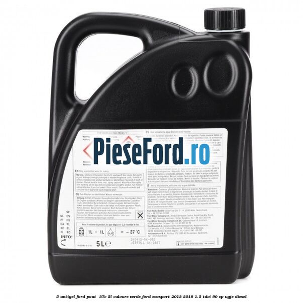 5 Antigel Ford POAT -37C 5L culoare verde Ford EcoSport 2013-2018 1.5 TDCi 90 cp UGJE diesel