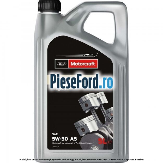5 Ulei Ford 5W30 Motorcraft Syntetic Technology A5 5L Ford Mondeo 2000-2007 3.0 V6 24V 204 cp REBA benzina