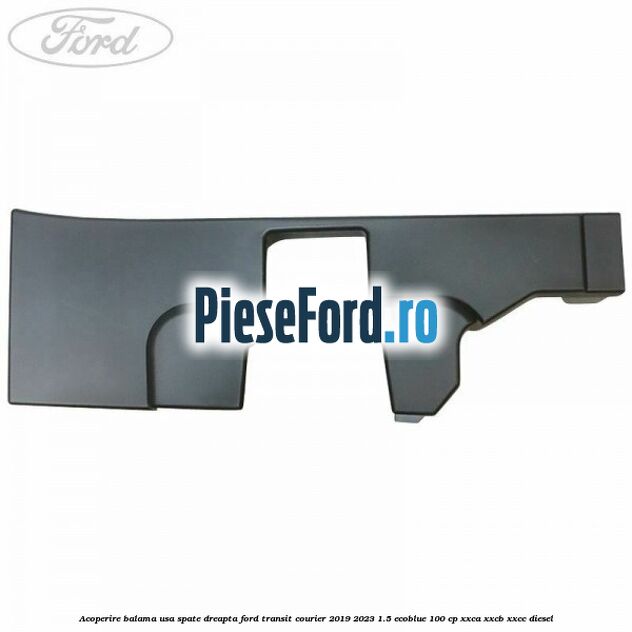 Acoperire balama usa spate dreapta Ford Transit Courier 2019-2023 1.5 EcoBlue 100 cp Acoperire balama usa spate dreapta Ford Transit Courier 2019-2023 1.5 EcoBlue 100 cp XXCA, XXCB, XXCC diesel