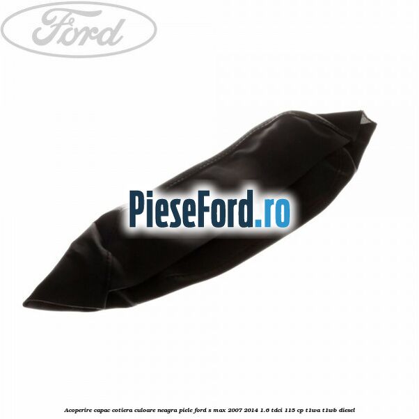 Acoperire capac cotiera culoare neagra piele Ford S-Max 2007-2014 1.6 TDCi 115 cp T1WA, T1WB diesel