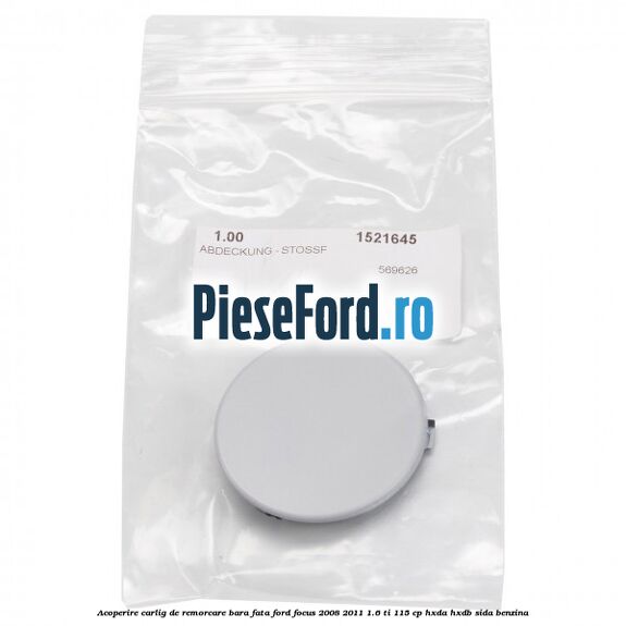 Acoperire carlig de remorcare bara fata Ford Focus 2008-2011 1.6 Ti 115 cp HXDA, HXDB, SIDA benzina
