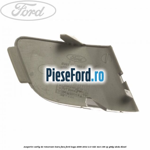 Acoperire carlig de remorcare bara fata Ford Kuga 2008-2012 2.0 TDCi 4x4 136 cp G6DG, UKDA diesel