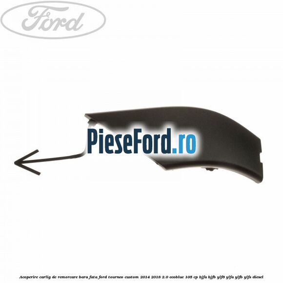 Acoperire carlig de remorcare bara fata Ford Tourneo Custom 2014-2018 2.0 EcoBlue 105 cp BJFA, BJFB, YLF6, YLFA, YLFB, YLFS diesel