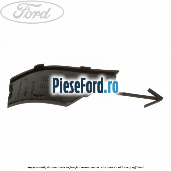 Acoperire carlig de remorcare bara fata Ford Tourneo Custom 2014-2018 2.2 TDCi 155 cp CVFF diesel