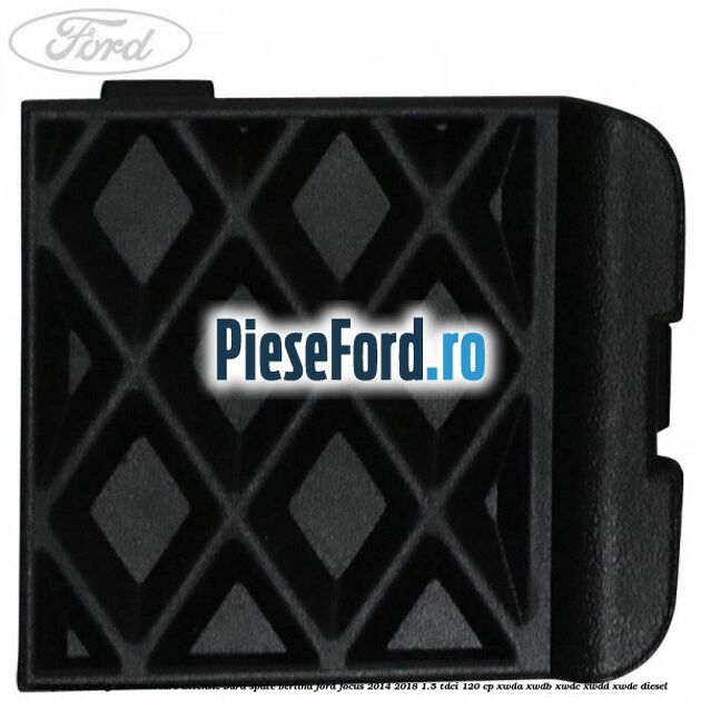 Acoperire carlig de remorcare extensie bara spate berlina Ford Focus 2014-2018 1.5 TDCi 120 cp XWDA, XWDB, XWDC, XWDD, XWDE diesel