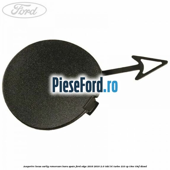 Acoperire locas carlig remorcare bara spate Ford Edge 2016-2018 2.0 TDCi Bi-Turbo 210 cp T9CE, T9CF diesel