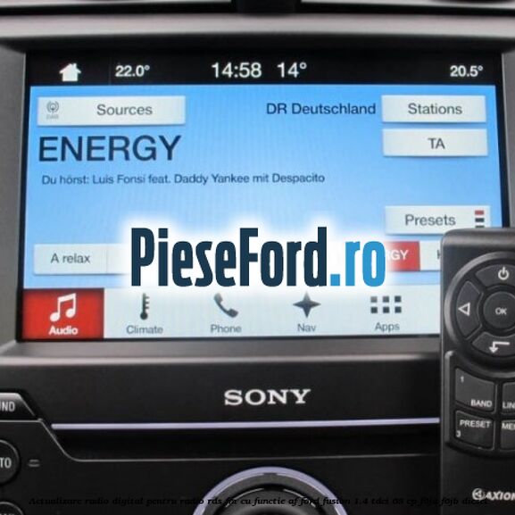 Actualizare radio digital Pentru radio RDS-FM cu functie AF Ford Fusion 1.4 TDCi 68 cp F6JA, F6JB diesel