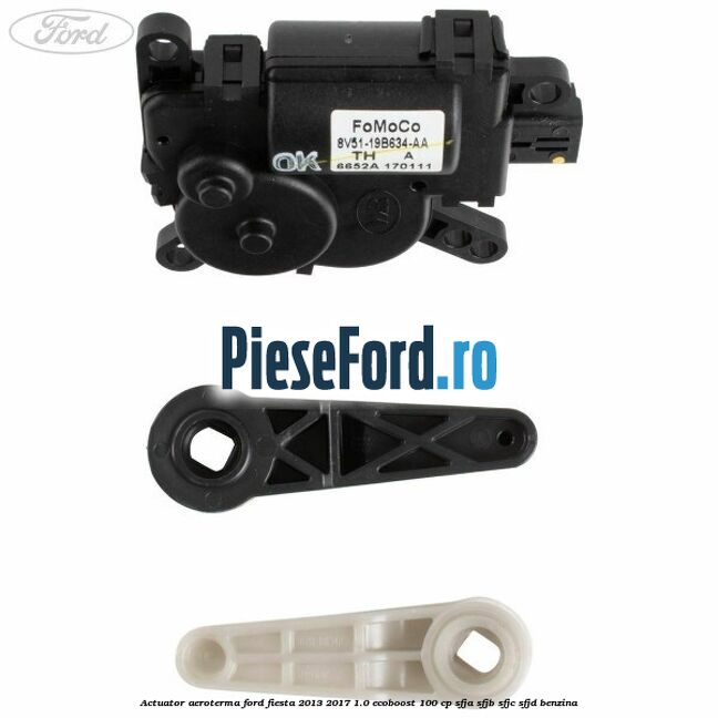 Actuator aeroterma Ford Fiesta 2013-2017 1.0 EcoBoost 100 cp SFJA, SFJB, SFJC, SFJD benzina