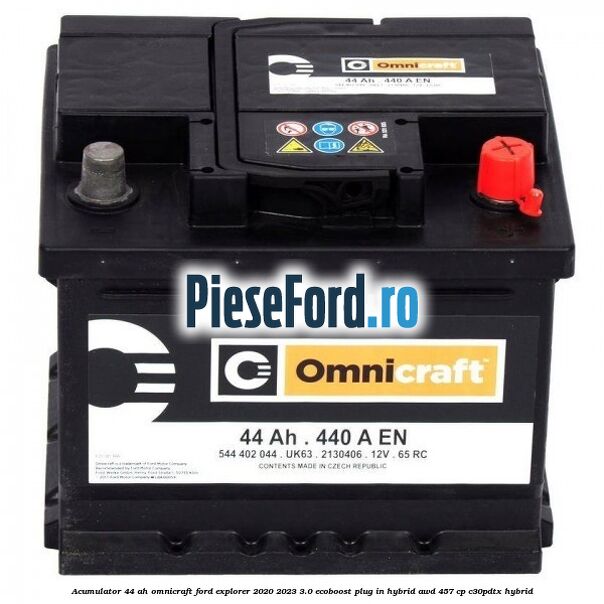 Acumulator 44 AH Omnicraft Ford Explorer 2020-2023 3.0 EcoBoost Plug-in Hybrid AWD 457 cp C30PDTX hybrid