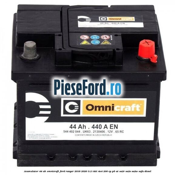 Acumulator 44 AH Omnicraft Ford Ranger 2016-2020 3.2 TDCi 4x4 200 cp P5-AT, SA2R, SA2S, SA2W, SAFA diesel