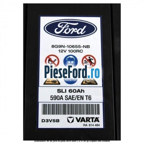 Acumulator 60 AH Ford Ka plus 2019-2020 1.2 Ti 85 cp C12FDOS, ENBI benzina