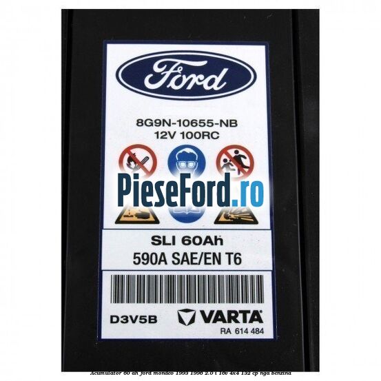 Acumulator 60 AH Ford Mondeo 1993-1996 2.0 i 16V 4x4 132 cp NGA benzina