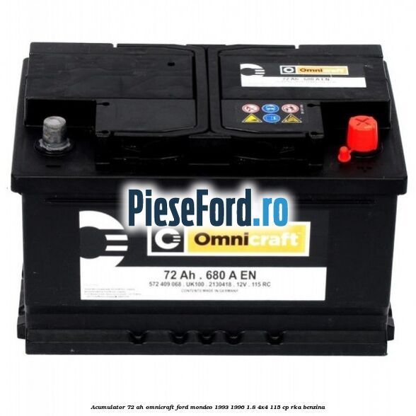 Acumulator 72 AH Omnicraft Ford Mondeo 1993-1996 1.8 4x4 115 cp RKA benzina