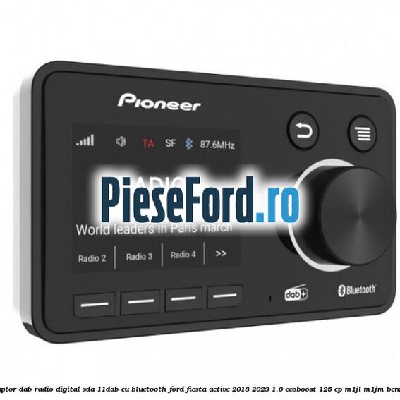 Adaptor DAB Radio Digital SDA-11DAB cu Bluetooth Ford Fiesta Active 2018-2023 1.0 EcoBoost 125 cp M1JL, M1JM benzina