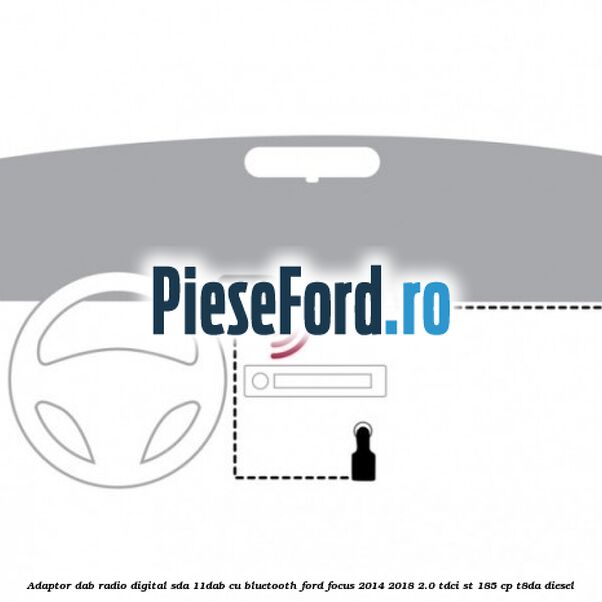 Adaptor DAB Radio Digital SDA-11DAB cu Bluetooth Ford Focus 2014-2018 2.0 TDCi ST 185 cp T8DA diesel