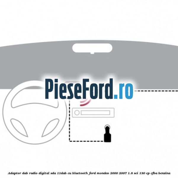 Adaptor DAB Radio Digital SDA-11DAB cu Bluetooth Ford Mondeo 2000-2007 1.8 SCi 130 cp CFBA benzina
