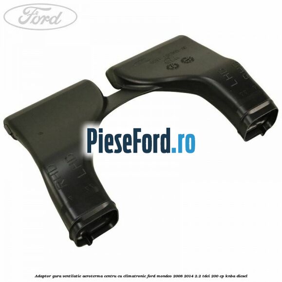 Adaptor gura ventilatie aeroterma centru cu climatronic Ford Mondeo 2008-2014 2.2 TDCi 200 cp KNBA diesel