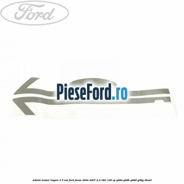 Adeviz maner hayon 3/5 usi Ford Focus 2004-2007 2.0 TDCi 136 cp G6DA, G6DB, G6DD, G6DG diesel