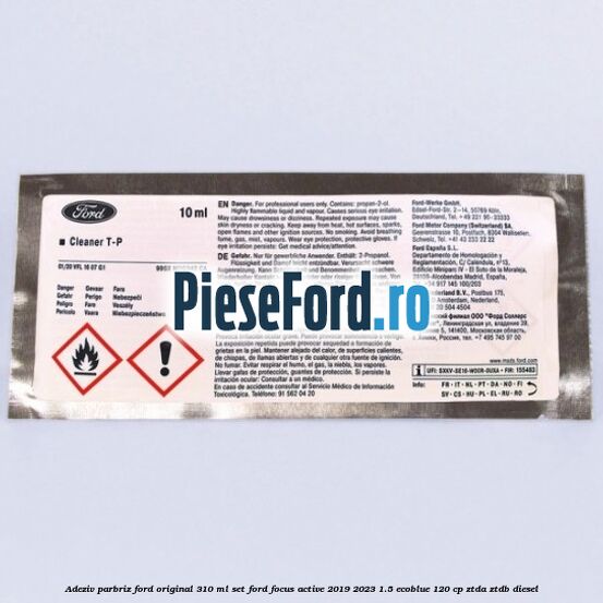 Adeziv parbriz Ford original 310 ml, set Ford Focus Active 2019-2023 1.5 EcoBlue 120 cp ZTDA, ZTDB diesel