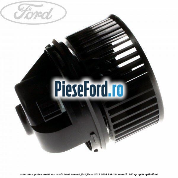 Aeroterma, pentru model aer conditionat manual Ford Focus 2011-2014 1.6 TDCi ECOnetic 105 cp NGDA, NGDB diesel