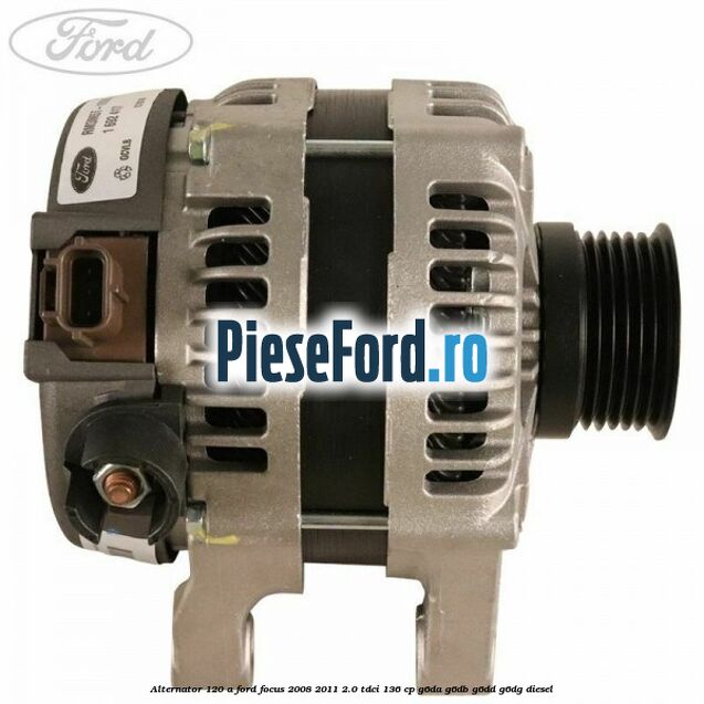 Alternator 120 A Ford Focus 2008-2011 2.0 TDCi 136 cp G6DA, G6DB, G6DD, G6DG diesel