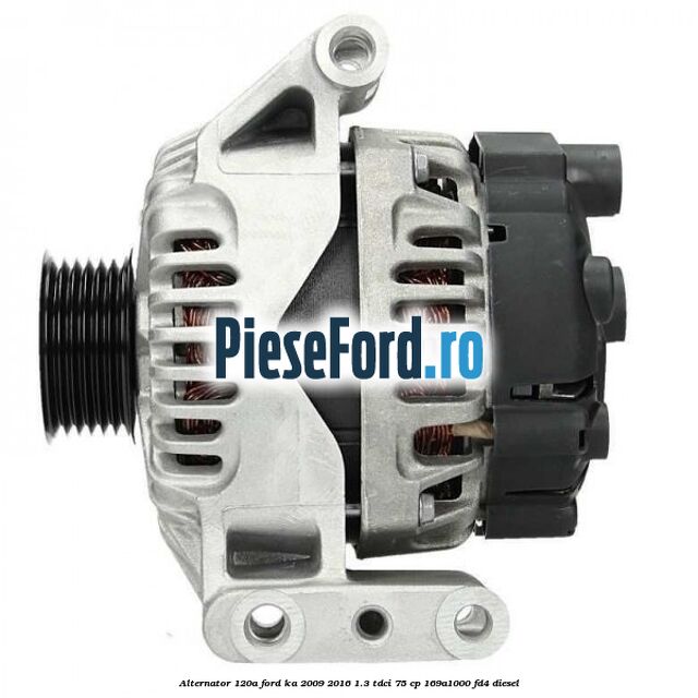 Alternator 120A Ford Ka 2009-2016 1.3 TDCi 75 cp 169A1000, FD4 diesel