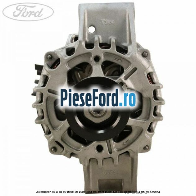 Alternator 80 A an 09/2005-09/2008 Ford Ka 1996-2008 1.3 i 49 cp JJD, JJF, JJG, JJH, JJL benzina
