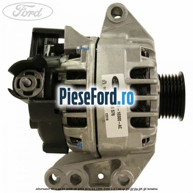 Alternator 80 A an 09/2005-09/2008 Ford Ka 1996-2008 1.3 i 49 cp JJD, JJF, JJG, JJH, JJL benzina