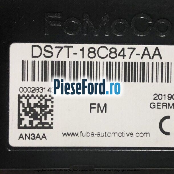 Amplificator unde radio AM/FM Ford Mondeo 2014-2018 1.6 TDCi 115 cp Amplificator unde radio AM/FM Ford Mondeo 2014-2018 1.6 TDCi 115 cp NGCA, U3CA diesel