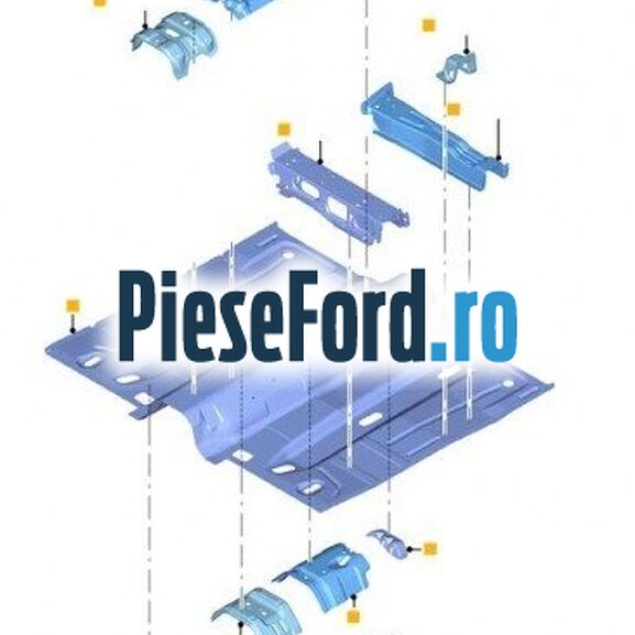 Ansamblu podea si ramforsari metalice Ford Kuga 2013-2016 2.0 TDCi 4x4 140 cp UFMA diesel