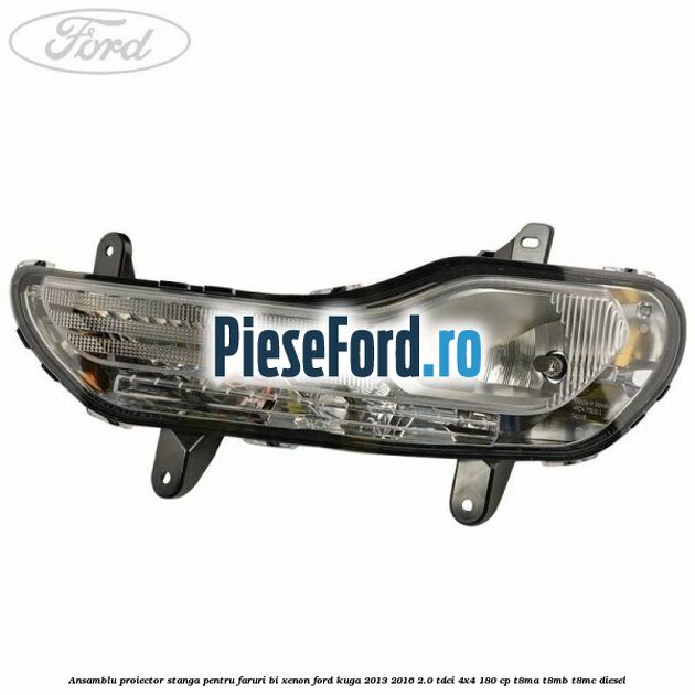 Ansamblu proiector stanga, pentru faruri Bi-Xenon Ford Kuga 2013-2016 2.0 TDCi 4x4 180 cp T8MA, T8MB, T8MC diesel