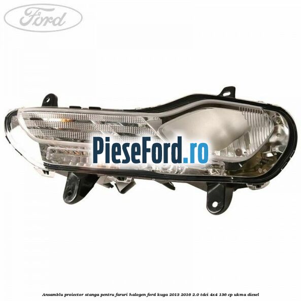 Ansamblu proiector stanga pentru faruri halogen Ford Kuga 2013-2016 2.0 TDCi 4x4 136 cp UKMA diesel