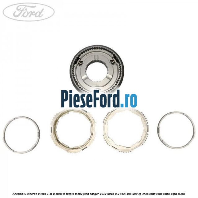 Ansamblu sincron viteza 1 si 2 cutie 6 trepte MT82 Ford Ranger 2012-2015 3.2 TDCi 4x4 200 cp ENSA, SA2R, SA2S, SA2W, SAFA diesel