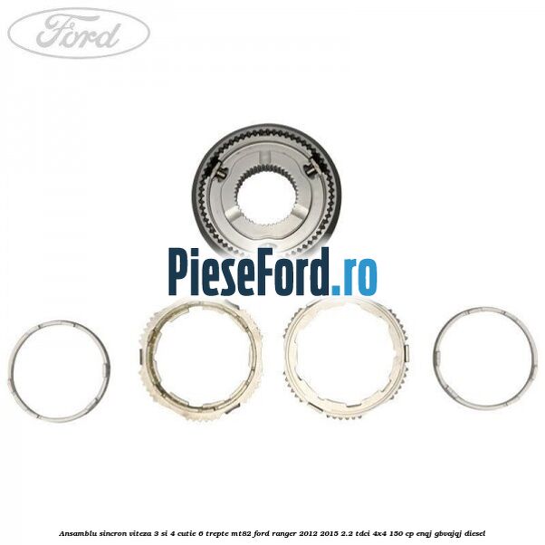 Ansamblu sincron viteza 3 si 4 cutie 6 trepte MT82 Ford Ranger 2012-2015 2.2 TDCi 4x4 150 cp Ansamblu sincron viteza 3 si 4 cutie 6 trepte MT82 Ford Ranger 2012-2015 2.2 TDCi 4x4 150 cp ENQJ, GBVAJQJ diesel