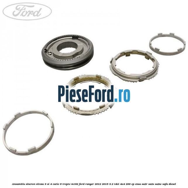 Ansamblu sincron viteza 3 si 4 cutie 6 trepte MT82 Ford Ranger 2012-2015 3.2 TDCi 4x4 200 cp ENSA, SA2R, SA2S, SA2W, SAFA diesel
