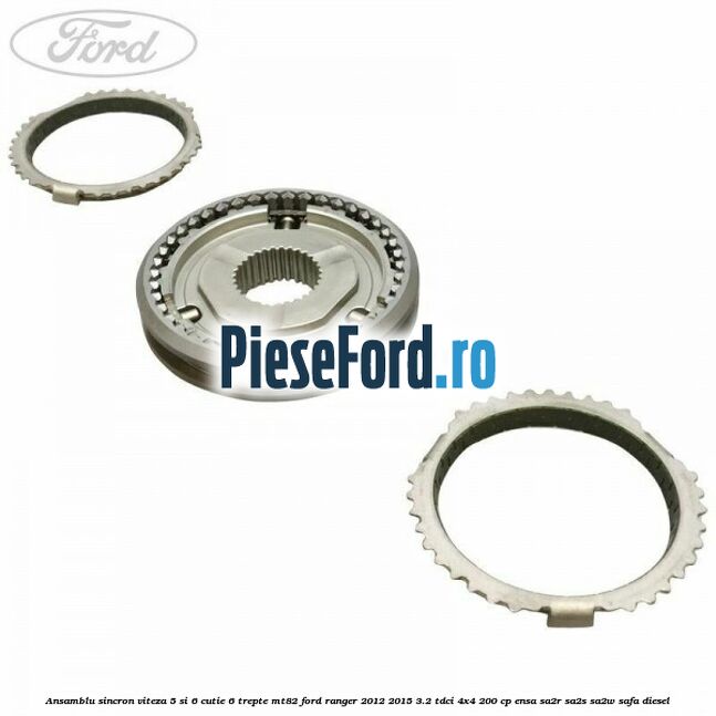 Ansamblu sincron viteza 5 si 6 cutie 6 trepte MT82 Ford Ranger 2012-2015 3.2 TDCi 4x4 200 cp ENSA, SA2R, SA2S, SA2W, SAFA diesel