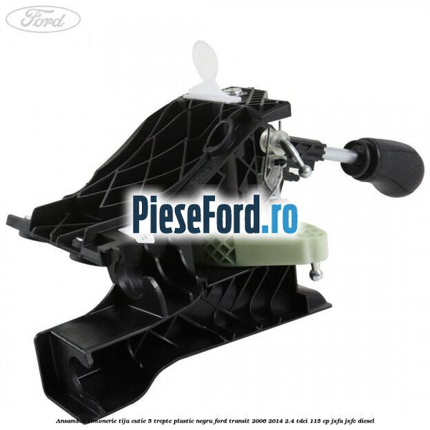 Ansamblu timonerie, tija cutie 5 trepte plastic negru Ford Transit 2006-2014 2.4 TDCi 115 cp JXFA, JXFC diesel