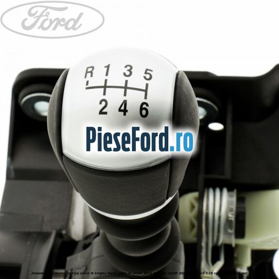 Ansamblu timonerie, tija cutie 6 trepte nuca piele si crom Ford Transit 2006-2014 2.4 TDCi 115 cp JXFA, JXFC diesel