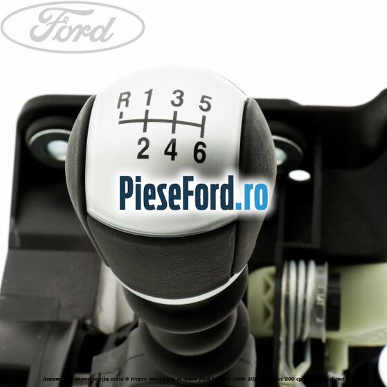 Ansamblu timonerie, tija cutie 6 trepte nuca piele si crom Ford Transit 2006-2014 3.2 TDCi 200 cp SAFA, SAFB diesel