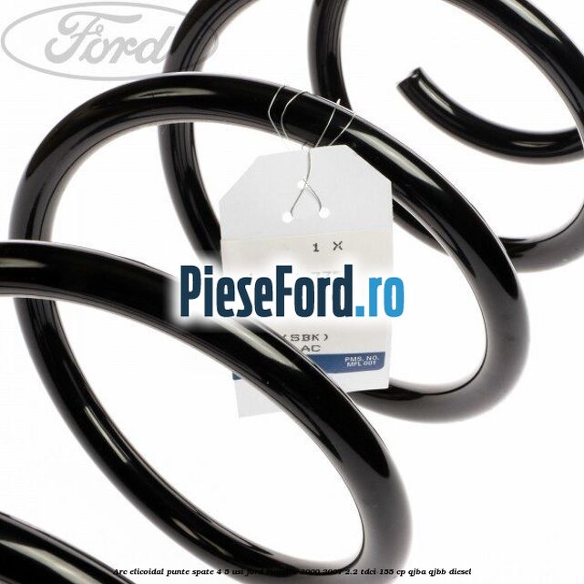 Arc elicoidal punte spate 4/5 usi Ford Mondeo 2000-2007 2.2 TDCi 155 cp QJBA, QJBB diesel